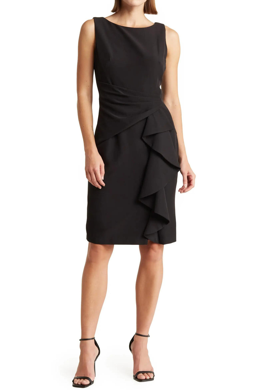 Boat Neck Front Seam Dress main image 0