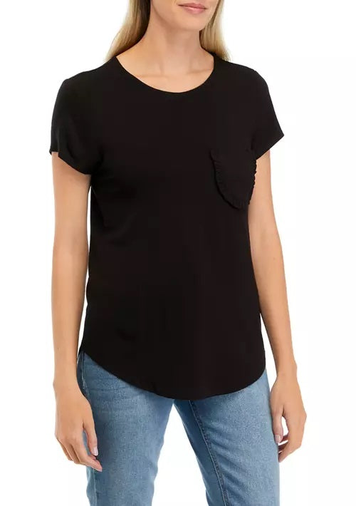 Vivo Basic Cap Sleeve Top In Crepe - Dark Olive main image 0