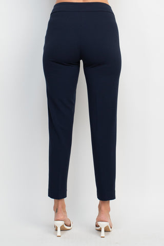 Hope & Harlow mid waist belted stretch crepe ankle pant_NAVY BLAZER__back
