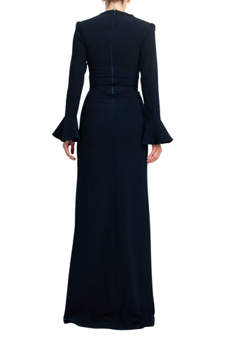 Robe fourreau en crêpe Jovani à fentes latérales