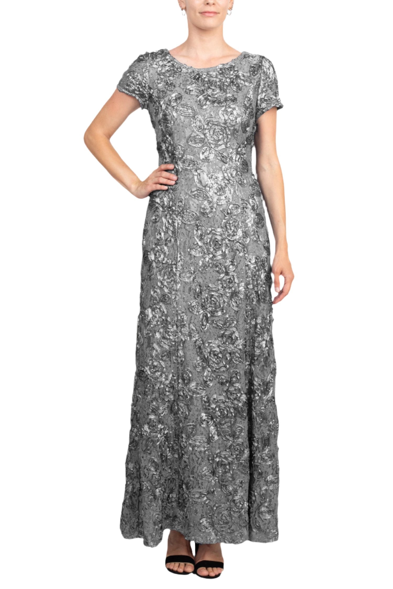 alex evenings gray dress Amazon.com: Alex Evenings Women's Long Off The Shoulder Dress, Silver Sequin, 4P : Clothing, Shoes & Jewelry