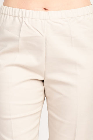 Peace of Cloth Regan Crop Flare Stretch Cotton Pant_STONE_Detailed