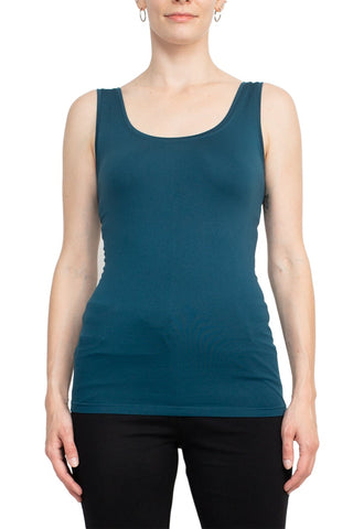 Alberto Makali Square Neck Sleeveless Solid Spandex Top