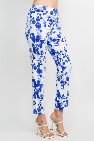 Counterparts Mid Banded Waist Multi Print Stretch Rayon Pants
