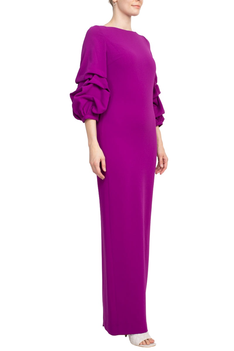 alberto makali pink dress Alberto Makali Blush Off Shoulder Gown