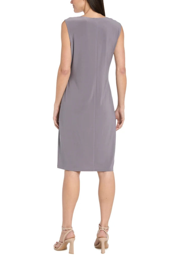 R&M Richards Scoop Neck Sleeveless Zipper Closure Knee Length Sheath Dress with Open Front 3/4 Sleeves Jacket R&M Richards Scoop Neck Sleeveless Zipper Closure Knee Length Sheath Dress with Open Front 3/4 Sleeves Jacket