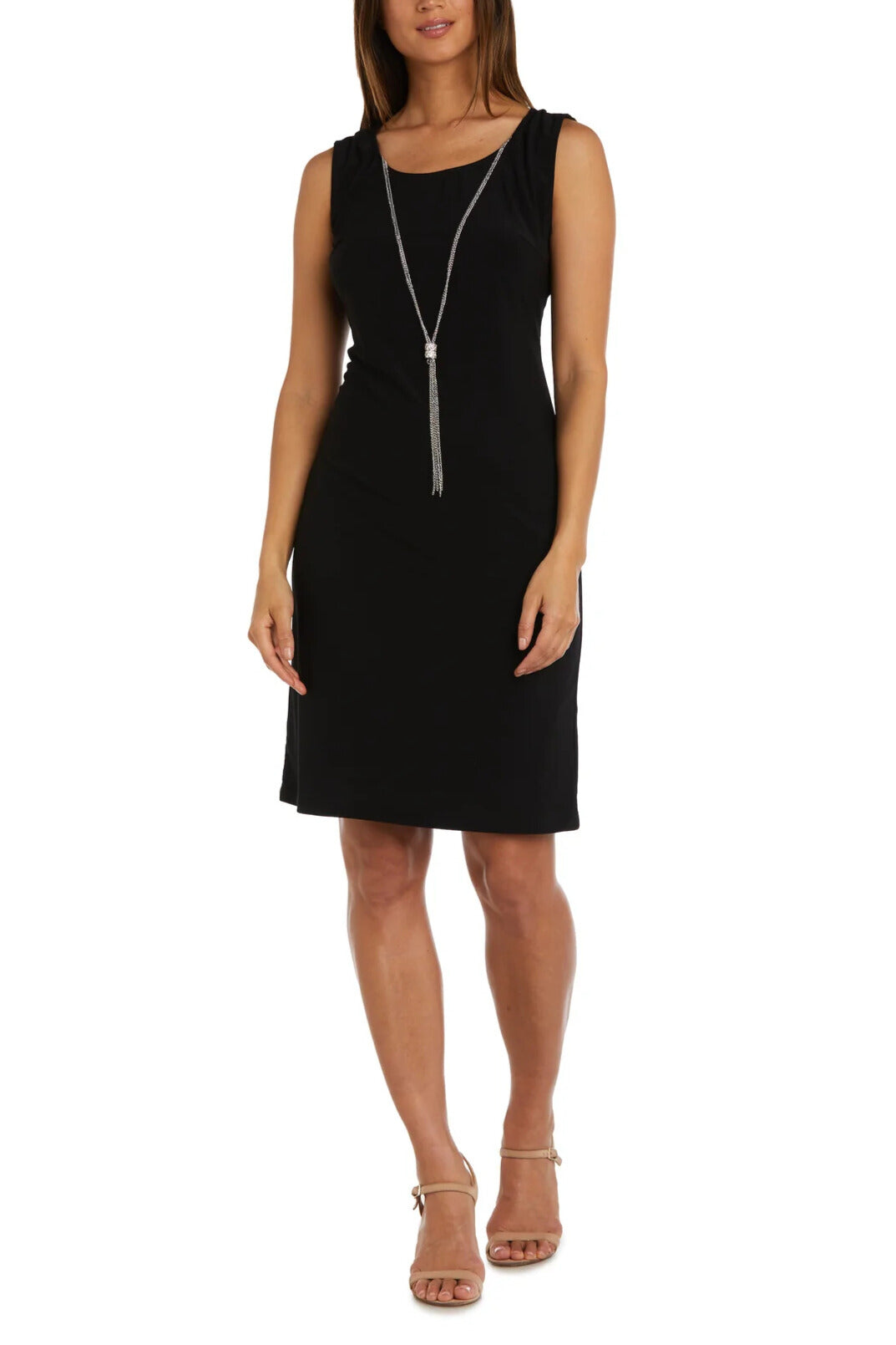 R&M Richards Scoop Neckline 3/4 Sleeves Pullover Jersey Dress with Sequin Dress | Available at Curated Brands in Los Angeles R&M Richards Scoop Neckline 3/4 Sleeves Pullover Jersey Dress with Sequin Dress | Available at Curated Brands in Los Angeles