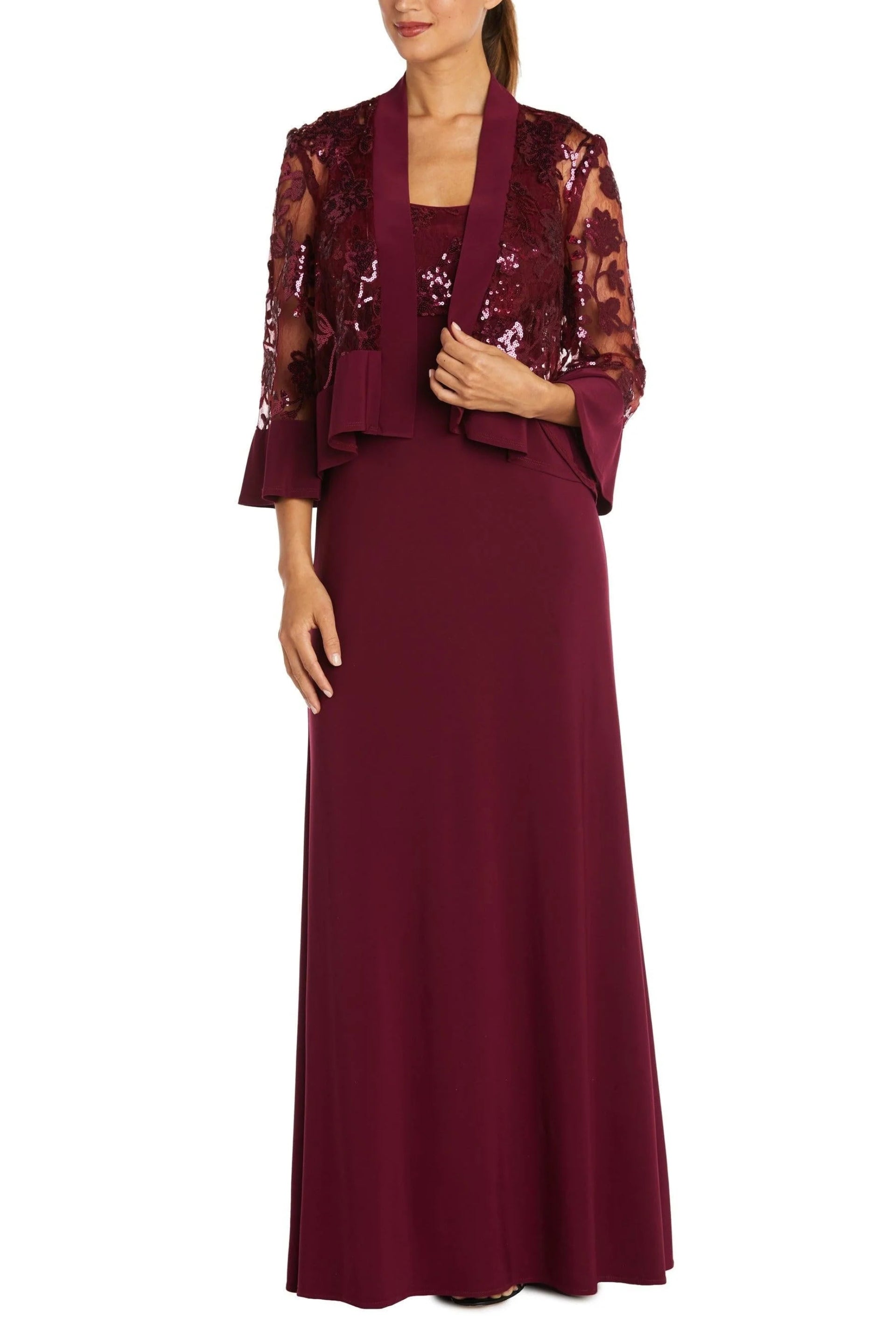 r & m richards lace sequin jacket dress Sequenced Laced Jacket Dress