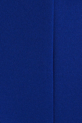Marina One-Shoulder Stretch Crepe Foldover Neck Belted Waist Tie Jumpsuit - COBALT - Fabric 
