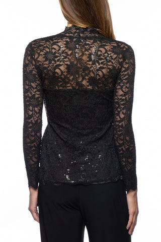 Marina Lace Top - BLACK - BACK