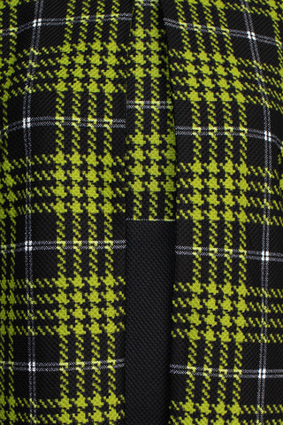 Danny & Nicole Scoop Neck Sleeveless Zipper Back Multi Print Knit Dress with Matching Jacket - Black Ivory Avocado - Detail