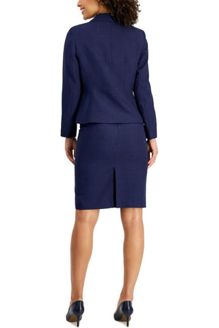 Le Suit Jacket Skirt Suit - BRIGHT NAVY - Back 