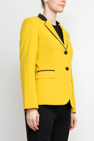 Emily... Notched Collar 2 Button Long Sleeve Flap Pockets Two Piece Set