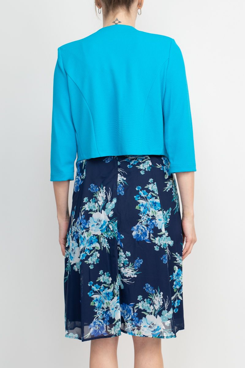 Studio One Crew Neck Sleeveless Bodycon Floral Print Chiffon Dress wit Curated Brands Studio One Crew Neck Sleeveless Bodycon Floral Print Chiffon Dress wit Curated Brands