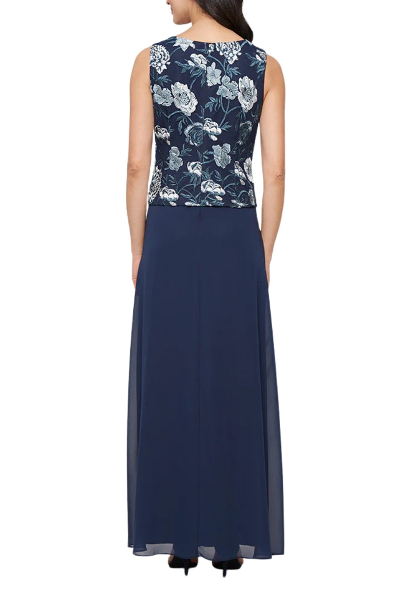 Alex Evenings 2-Piece Set Embroidered Quarter Sheer Sleeves Jacket