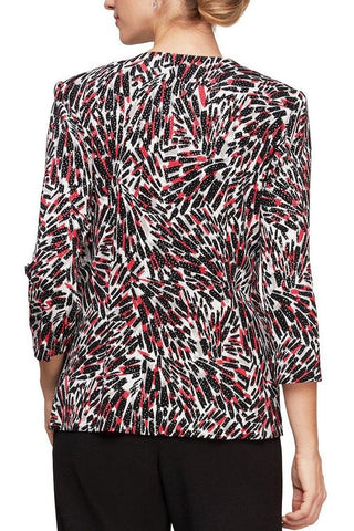 Alex Evenings V-Neck Sleeveless Embellished Jersey Top with Matching Jacket