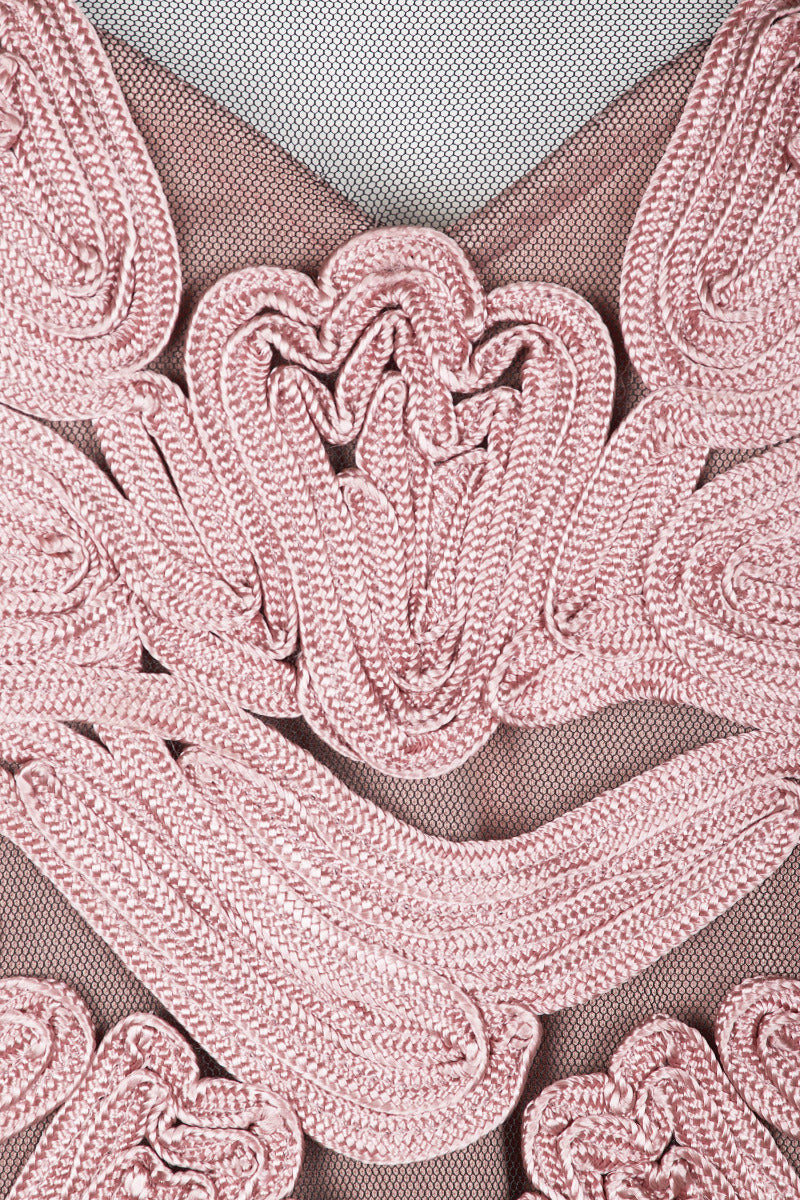 soutache mesh dress Haven Girl Light Pink Mesh Heart Soutache Dress