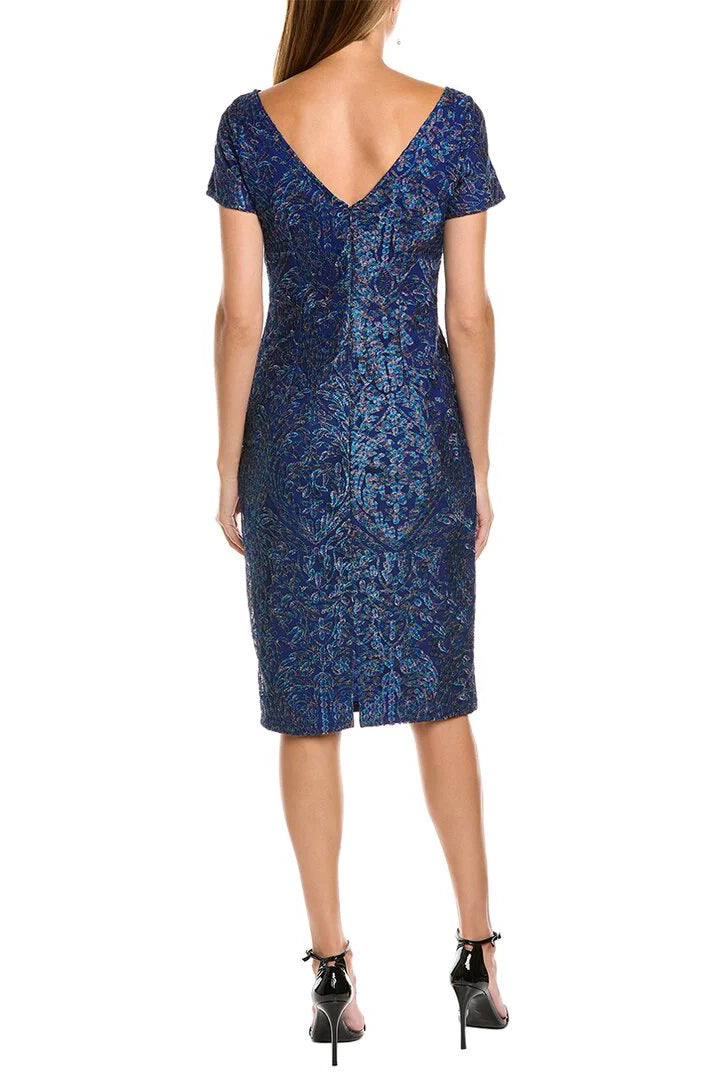 soutache embroidery sheath cocktail dress Soutache Embroidered Cocktail Dress (Women)