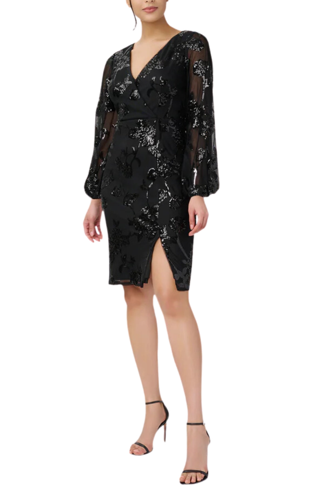 adrianna papell sequined lace sheath dress Adrianna Papell LOVELY Lace Sheath Dress Jeweled Neckline Sleeveless Size 4 NEW