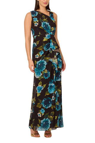 white christmas dresses Adrianna Papell Floral Print Chiffon Asymmetrical Neck Sleeveless Front Twist Ruffle Column Dress white christmas dresses Adrianna Papell Floral Print Chiffon Asymmetrical Neck Sleeveless Front Twist Ruffle Column Dress