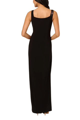 Adrianna Papell Floral Beading Asymmetrical Square Neckline Sleeveless Curated Brands Adrianna Papell Floral Beading Asymmetrical Square Neckline Sleeveless Curated Brands