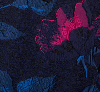 Adrianna Papell One-Shoulder Floral Jacquard A-Line Gown