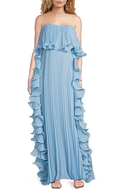 pleated chiffon shift dress Fire Los Angeles Pleated Chiffon Shift Dress Size Small Sheer Long Sleeve Work