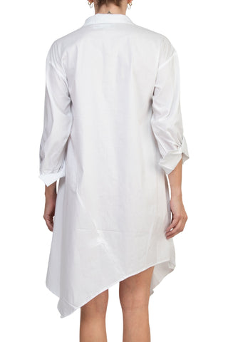 Cupio Shirt Dress - BRIGHT WHITE - Back