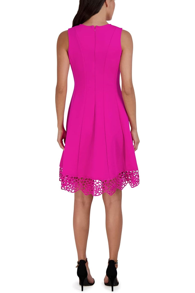 donna ricco embroidered dress Donna Ricco Women's Embroidered Mesh Sleeveless Dress