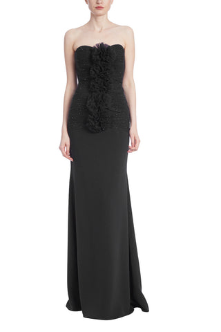 Badgley Mischka Strapless Puff Tulle Cascade Gown – Curated Brands
