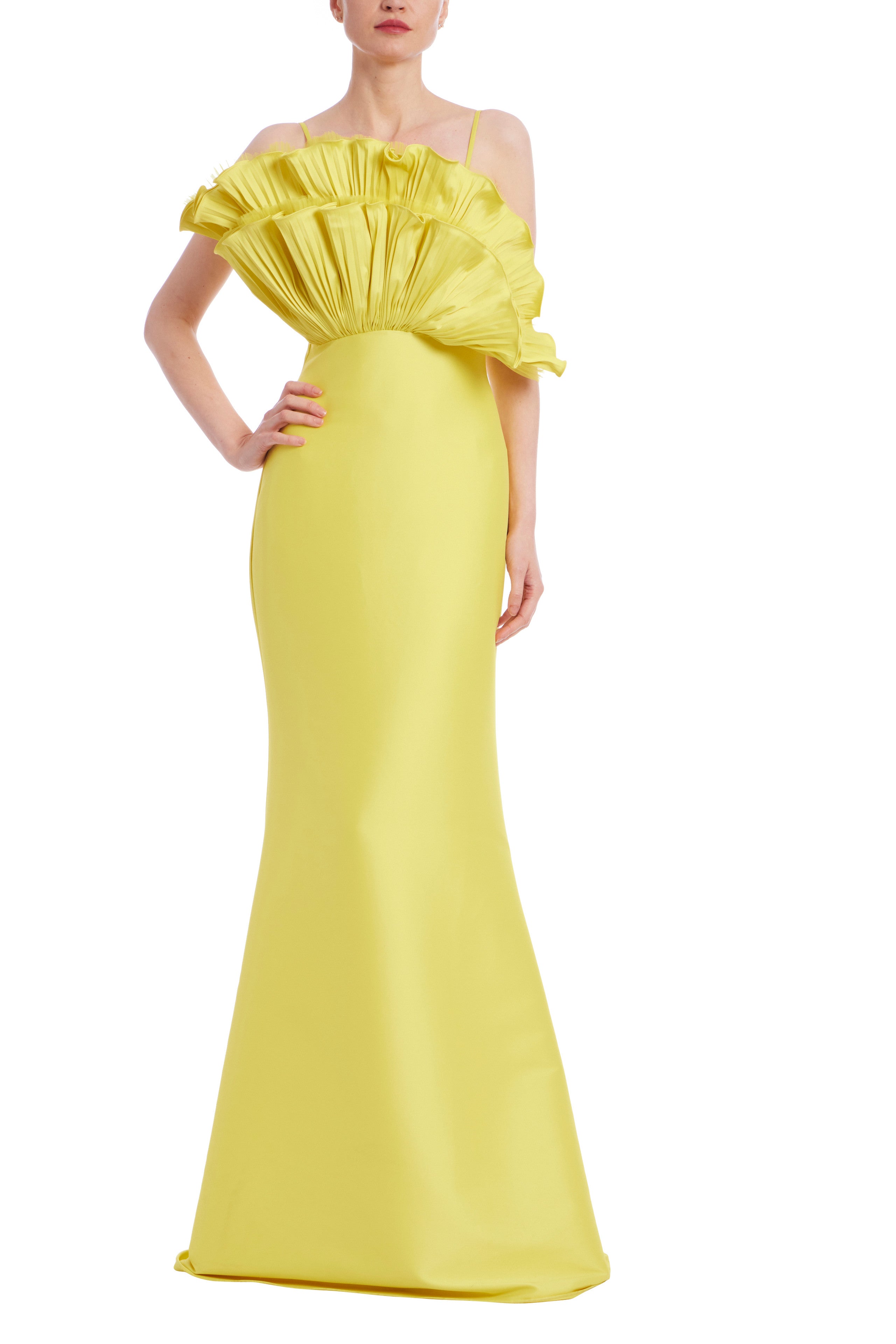 fan pleated dress Strapless Long Couture Formal Dress with Pleated Fan Logoon Turquoise / 14
