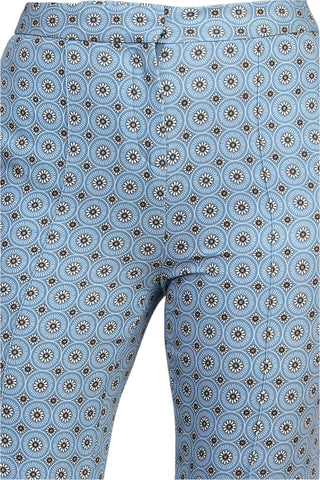 Pantalon droit à taille ceinturée et poches latérales à imprimé floral Elie Tahari Camryn