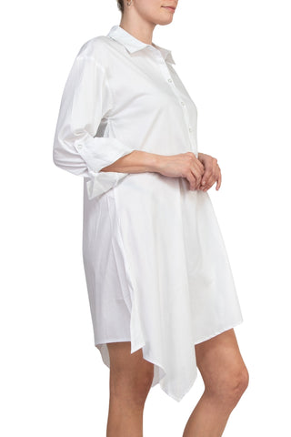 Cupio Shirt Dress - BRIGHT WHITE - Side