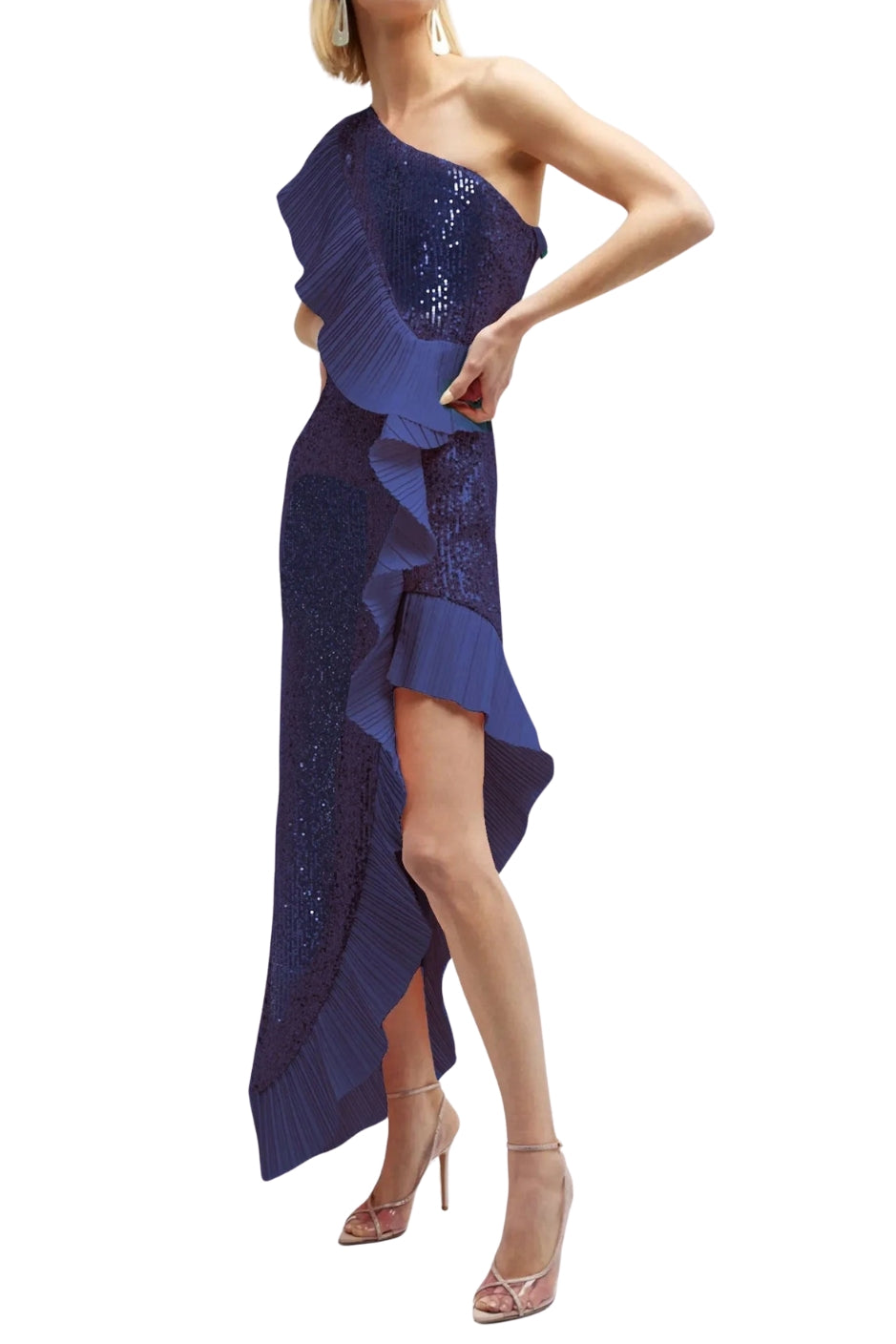 one33 social one shoulder dress One33 Social One-Shoulder Cutout Draped Crepe Dress In Fuchsia - 85% Off