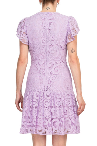 Nanette Lepore Lace Dress - Lilac - Back