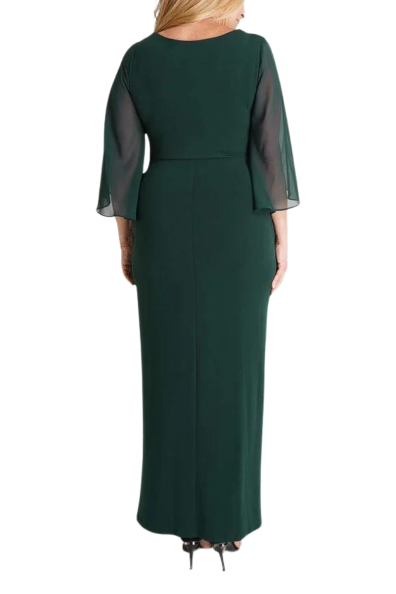 Connected Apparel Asymmetrical Floor Length Chiffon Dress Connected Apparel Asymmetrical Floor Length Chiffon Dress