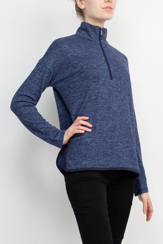 Cable & Guage High Neck Long Sleeve Knit Top