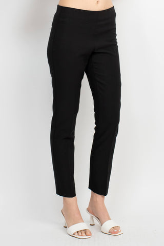 Adrianna Papell Mid Waist Solid Bi-Stretch Pull On Skinny Stretch Crepe Pants
