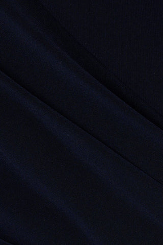 Adrianna Papell Sleeveless Shawl Neck Jersey Wide Leg Jumpsuit - Midnight - Fabric