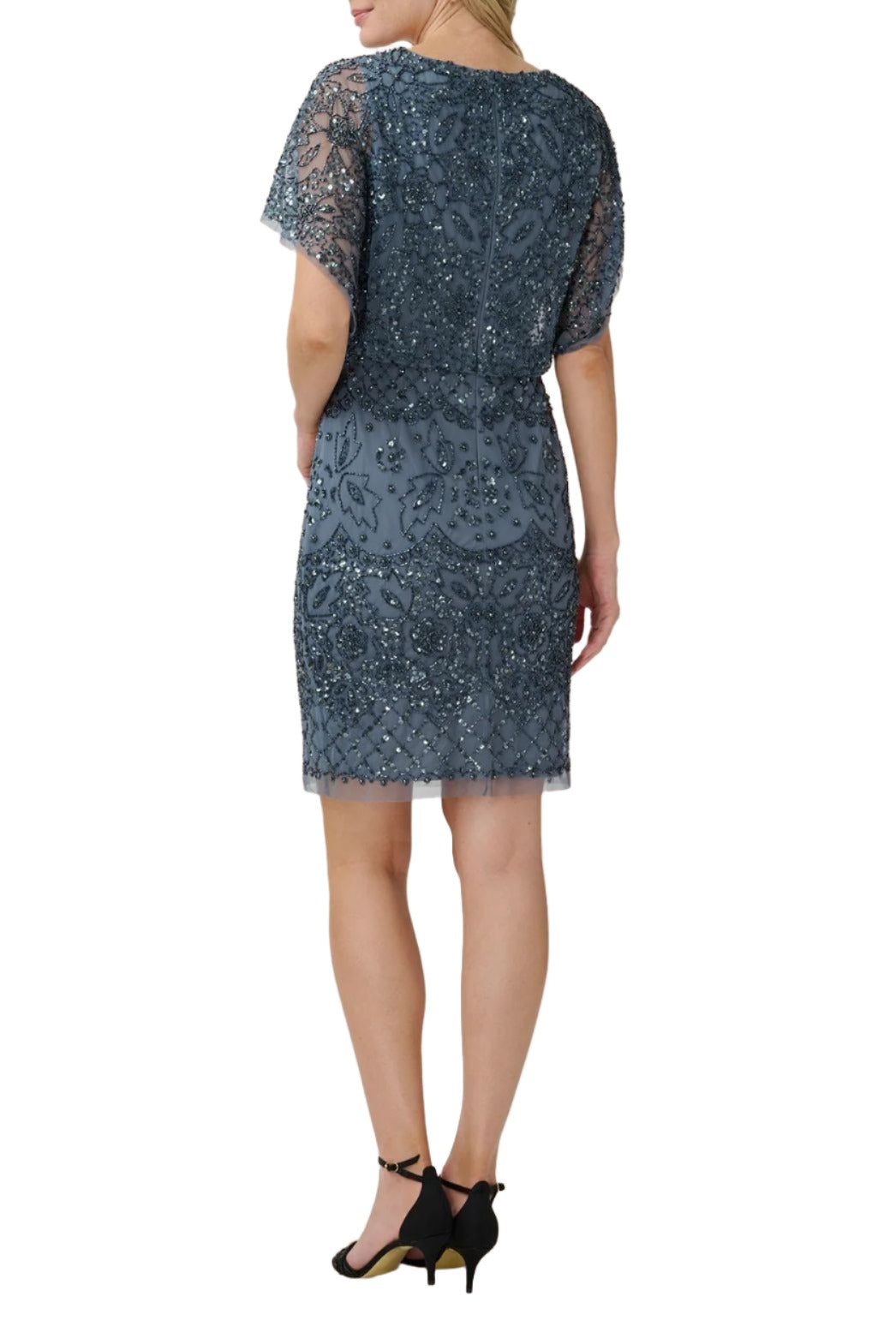 sequin mesh blouson dress adrianna papell Adrianna Papell V-Neck Short Dolman Sleeve Zipper Back Blouson Embellished Mesh Dress sequin mesh blouson dress adrianna papell Adrianna Papell V-Neck Short Dolman Sleeve Zipper Back Blouson Embellished Mesh Dress