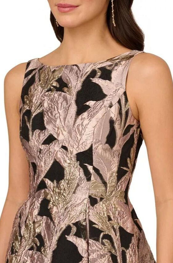 Adrianna Papell Fit & Flare Metallic Jacquard Dress Adrianna Papell Fit & Flare Metallic Jacquard Dress
