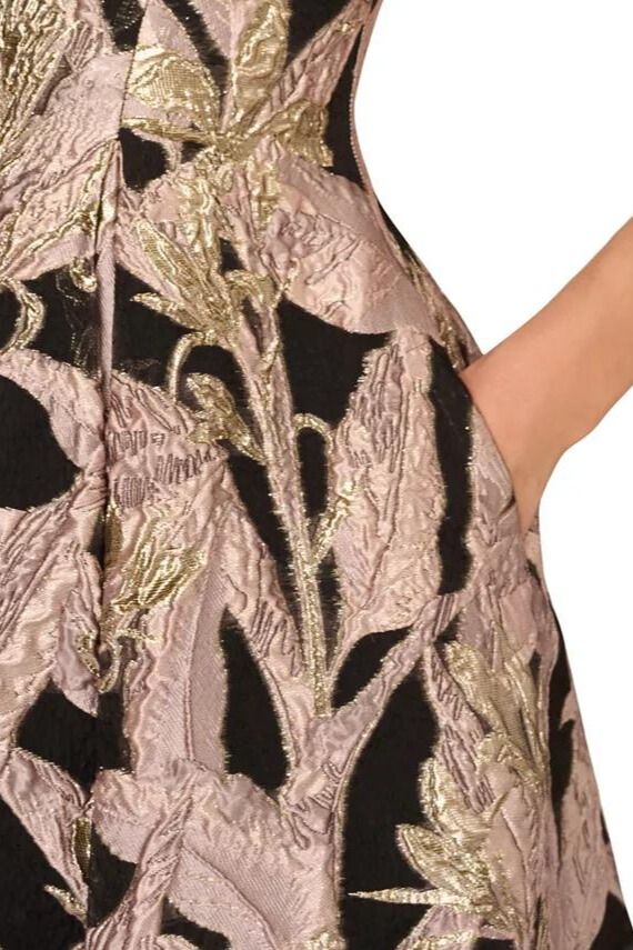 Adrianna Papell Fit & Flare Metallic Jacquard Dress Adrianna Papell Fit & Flare Metallic Jacquard Dress