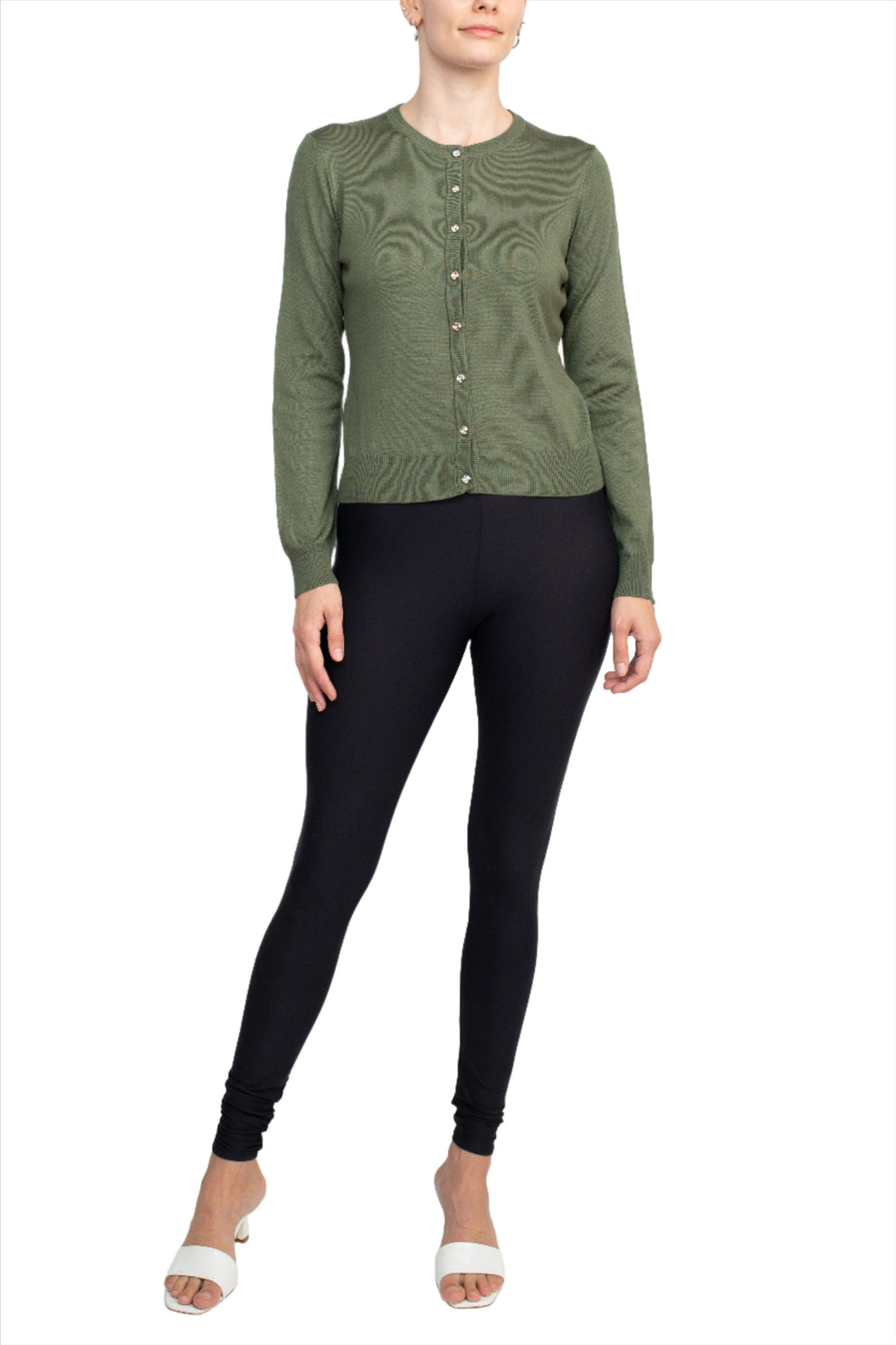 Cardigan boutonné au cou