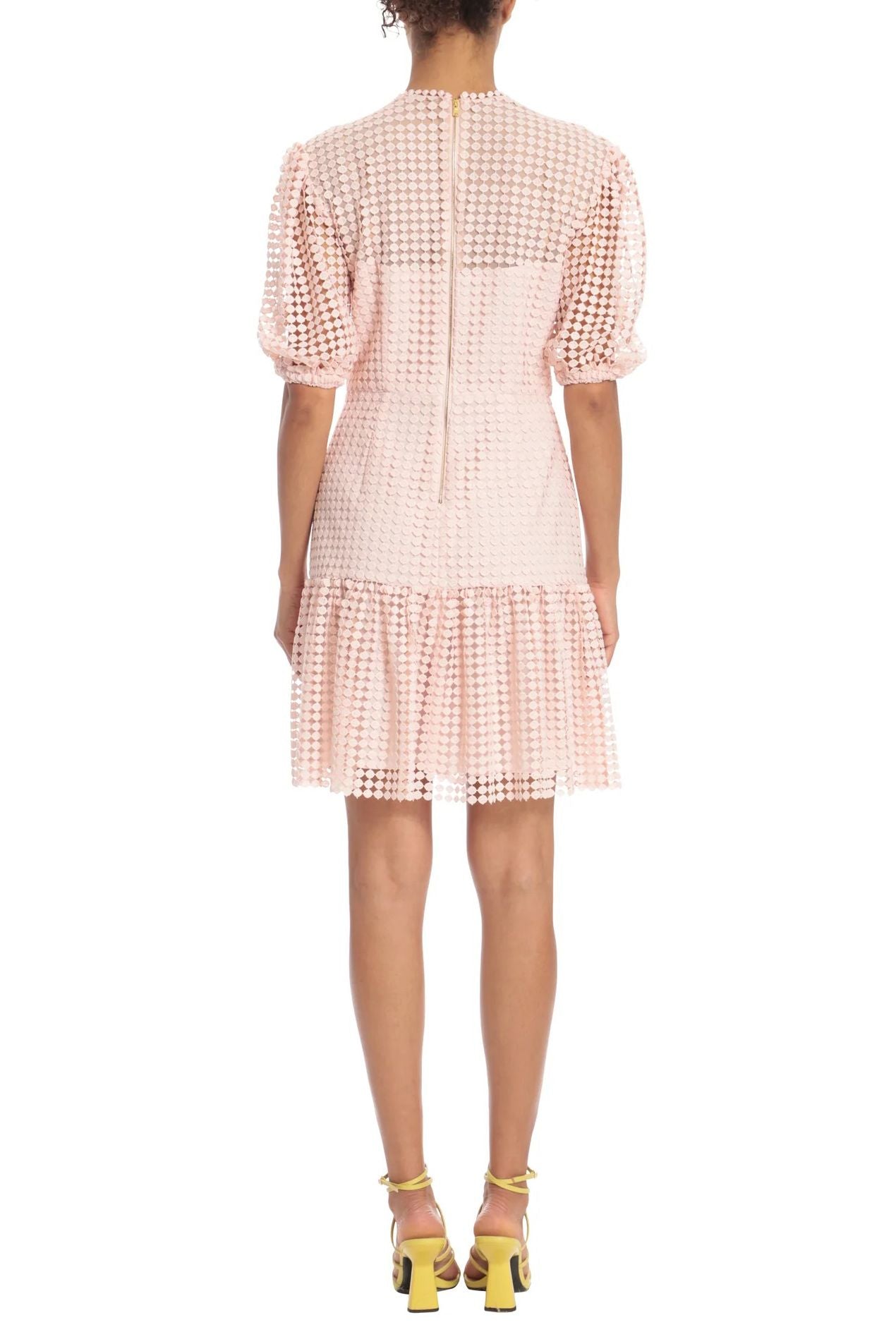 Donna Morgan Circle Crochet Lace Mini Dress, 6 / Blush Donna Morgan Circle Crochet Lace Mini Dress, 6 / Blush