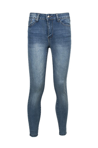 Velvet Heart Mid Waist Skinny Jeans Stretch Button & Zipper Fly Closure Denim Pants with Pockets - Soho - Front