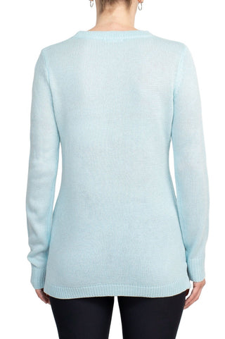 Lissy Crew Neck Long Sleeve Solid Knit Top_pastel_blue_back View