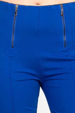Nicole Miller Banded Mid Waist Solid Millennium Pant_Surf the Web_Fabric View
