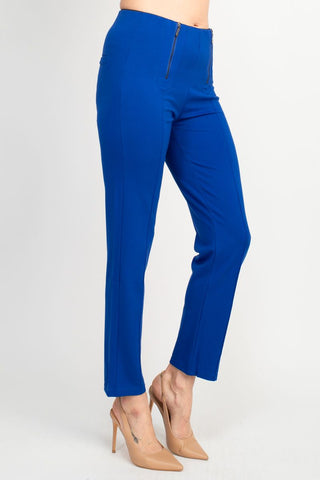 Nicole Miller Banded Mid Waist Solid Millennium Pant_Surf the Web_Side View