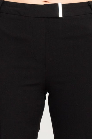 Zac & Rachel Slim Fit Pull on Pocket Pant - Black_Fabric View