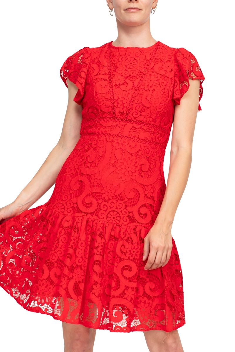 nanette lepore red lace dress Nanette Lepore Girls Dress Sz 16 Gown Burgundy Red Formal Lace Tulle Holiday NWT